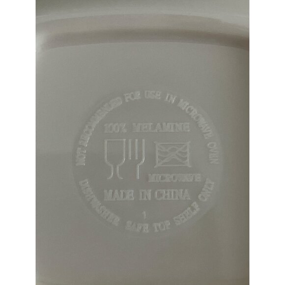 Set of 3 Melamine Safari Map Bowls – Vintage Jungle Design, 5.5” Square, Made in - Picture 5 of 5